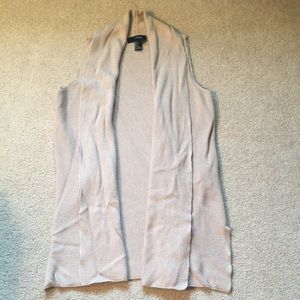 Tan Knit Cardigan Vest